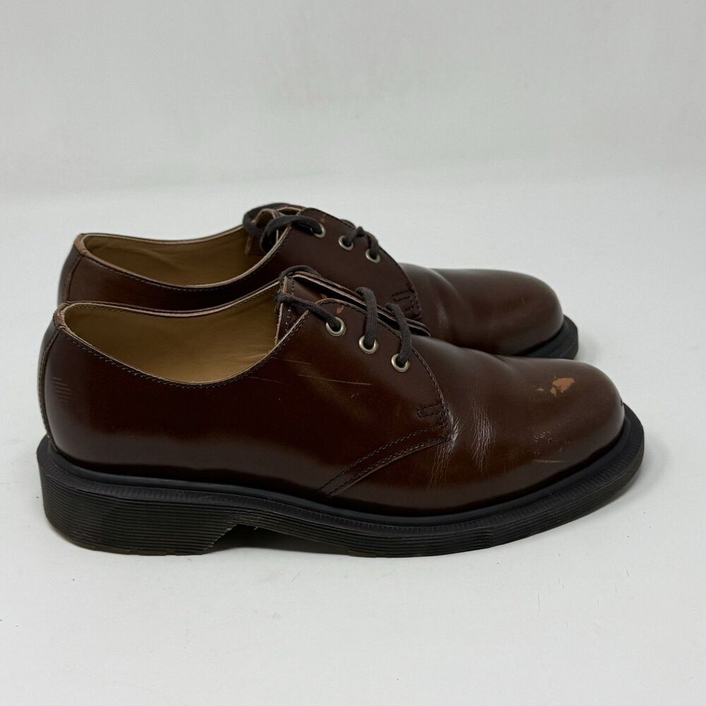 Dr. Martens 1461 Oxford Shoes Womens 5 Brown Smooth Leather 3 Eye Made England